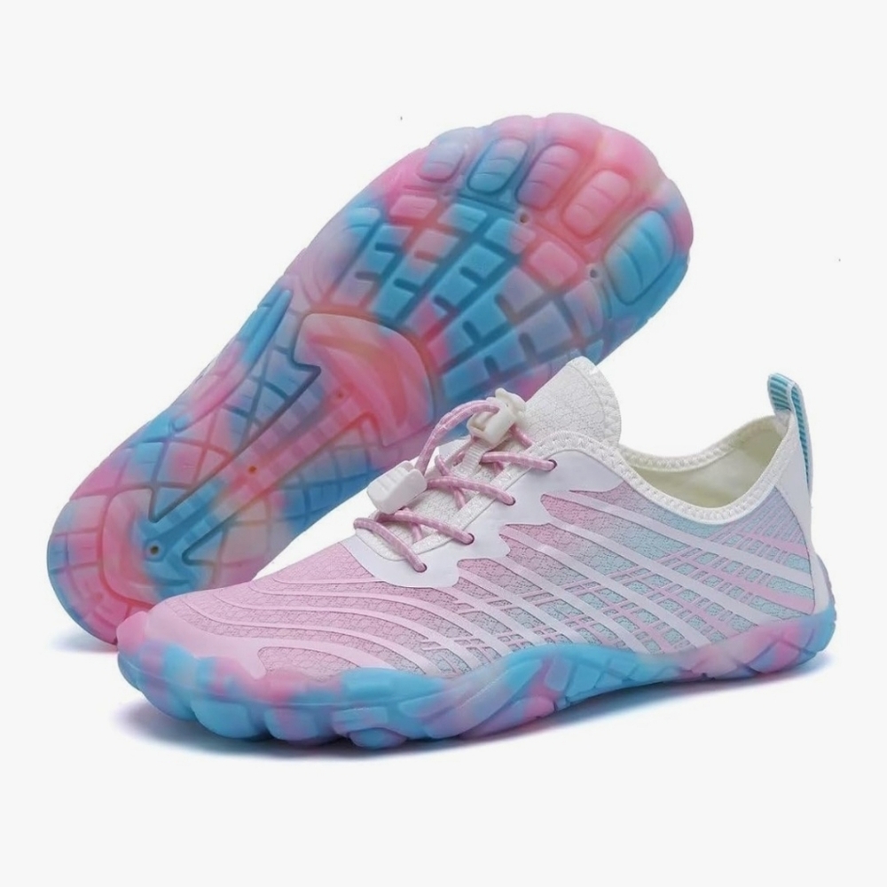 Women's Pink and Blue Water Beach Shoes